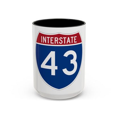 Interstate 43 (U.S. Highways) Accent Coffee Mug