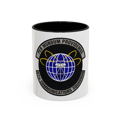 87th Communications Squadron (U.S. Air Force) Accent Coffee Mug