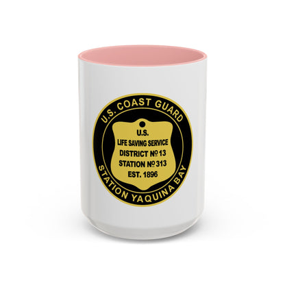 USCG Station Yaquina Bay (U.S. Coast Guard) Accent Coffee Mug