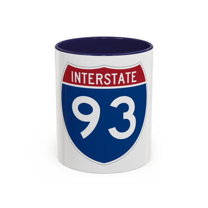 Interstate 93 (U.S. Highways) Accent Coffee Mug