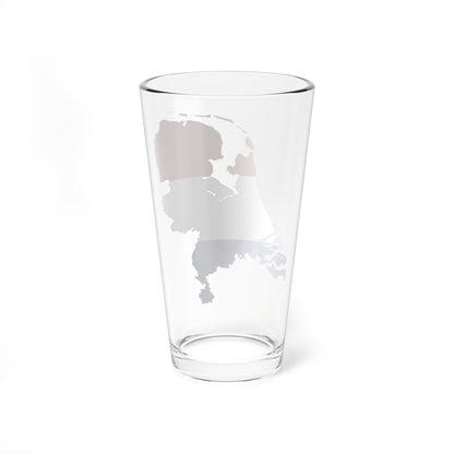 Flag-map of the Netherlands (Netherlands) Pint Glass 16oz