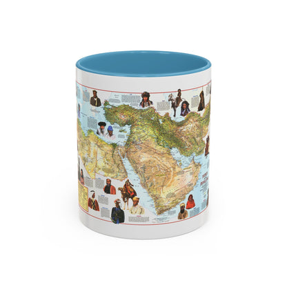 Middle East - The Peoples 1 (1972) (Map) Accent Coffee Mug