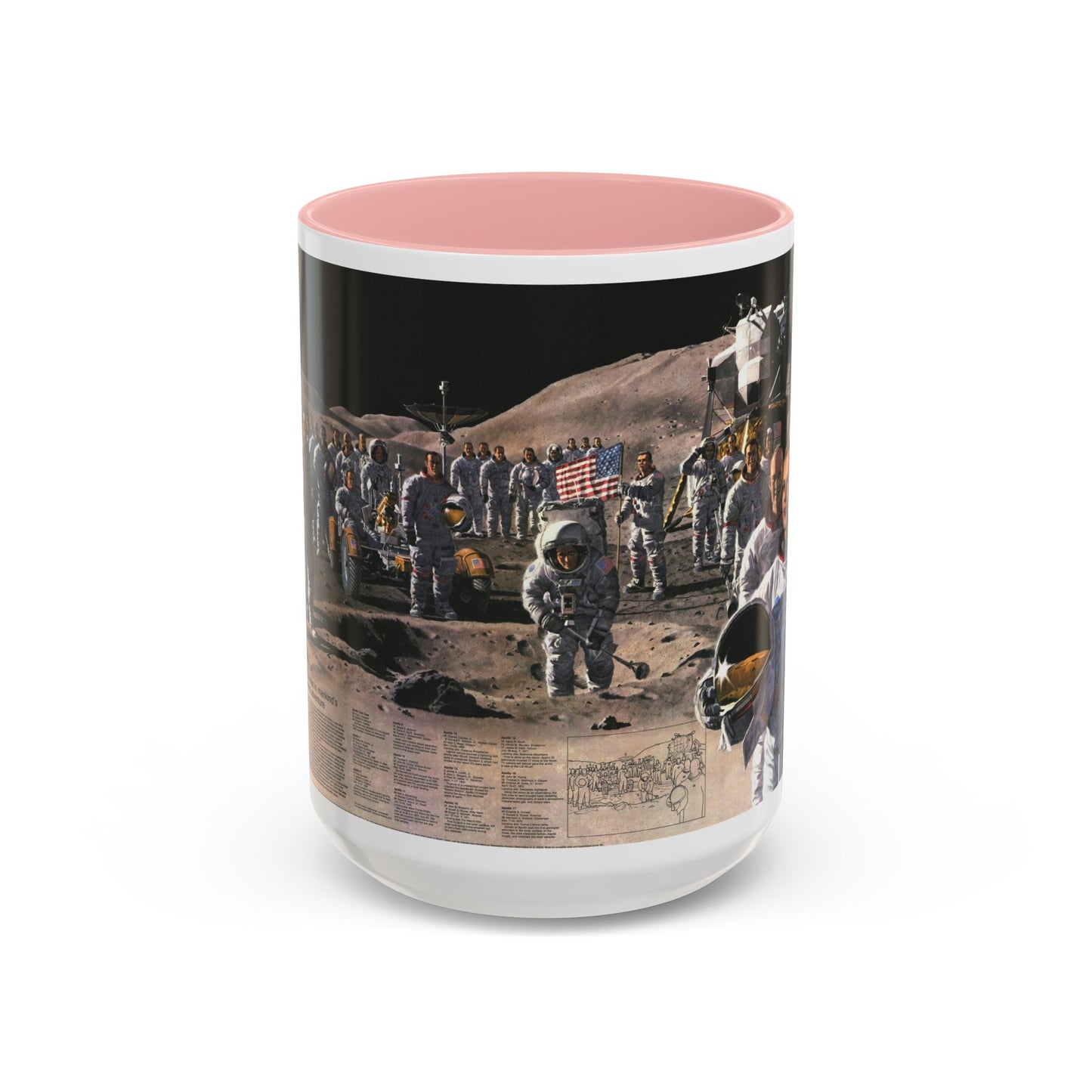 Space - Teammates in Mankind's Greatest Adventure (1973) (Map) Accent Coffee Mug