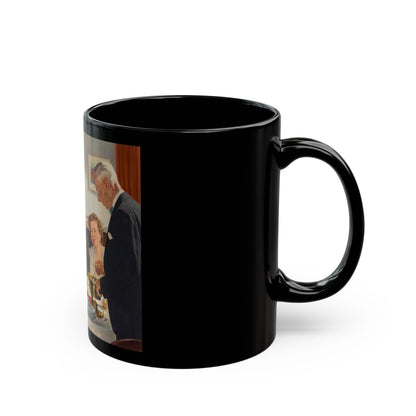 Father's Secret Recipe, Home Life in America, 1952 - Black Coffee Mug-Go Mug Yourself