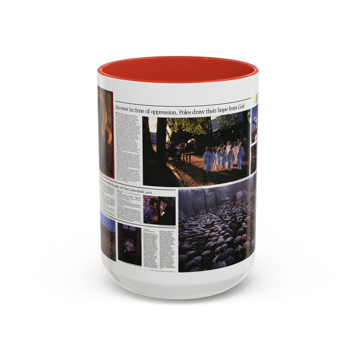 Poland - The Face and Faith 2 (1982) (Map) Accent Coffee Mug