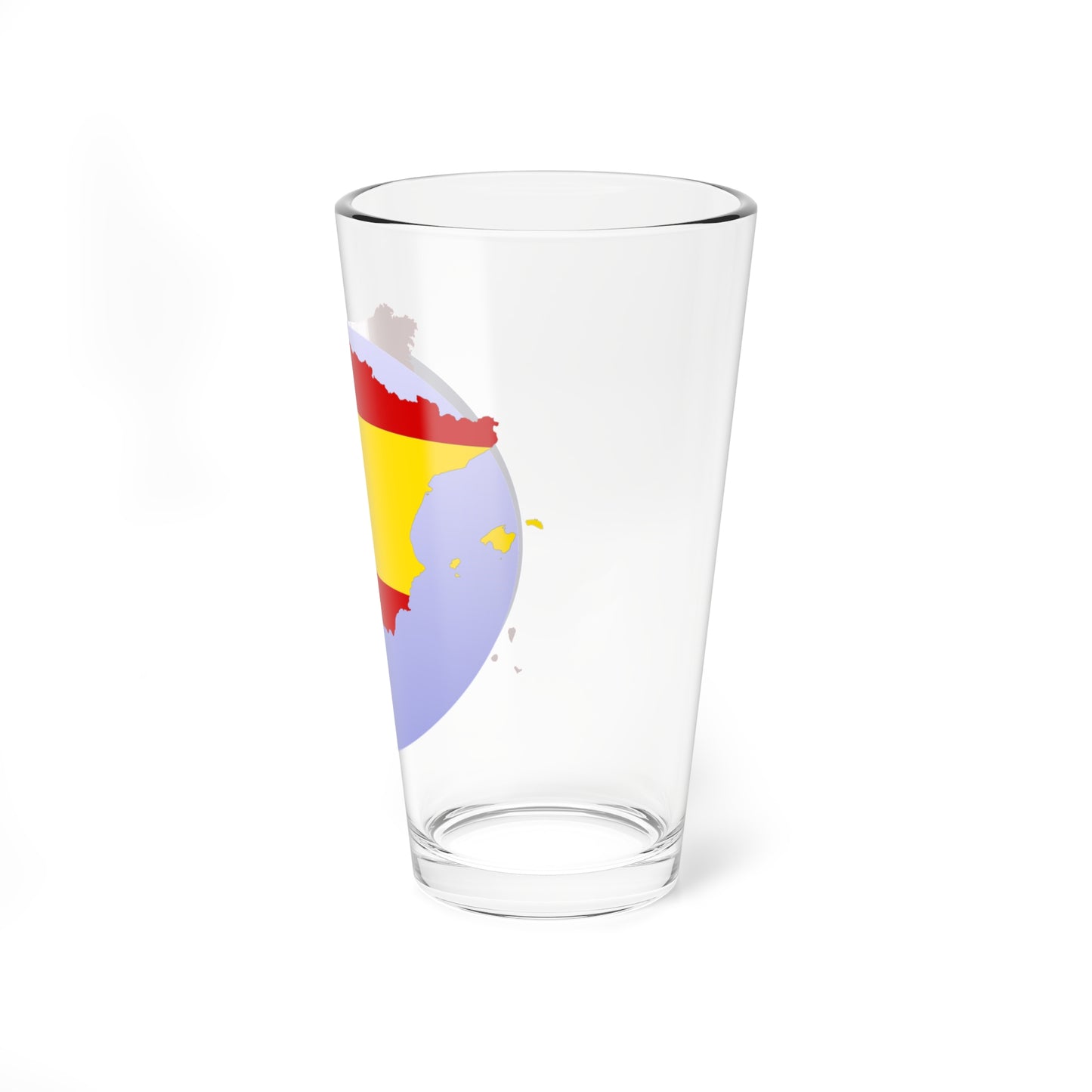 Spain portal silhouette and flag (Spain) Pint Glass 16oz