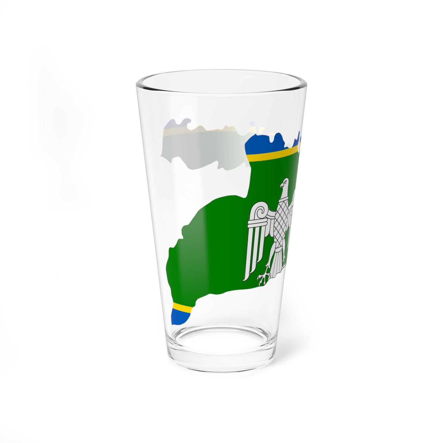 Flag-map of Chernivtsi Oblast (Ukraine) Pint Glass 16oz