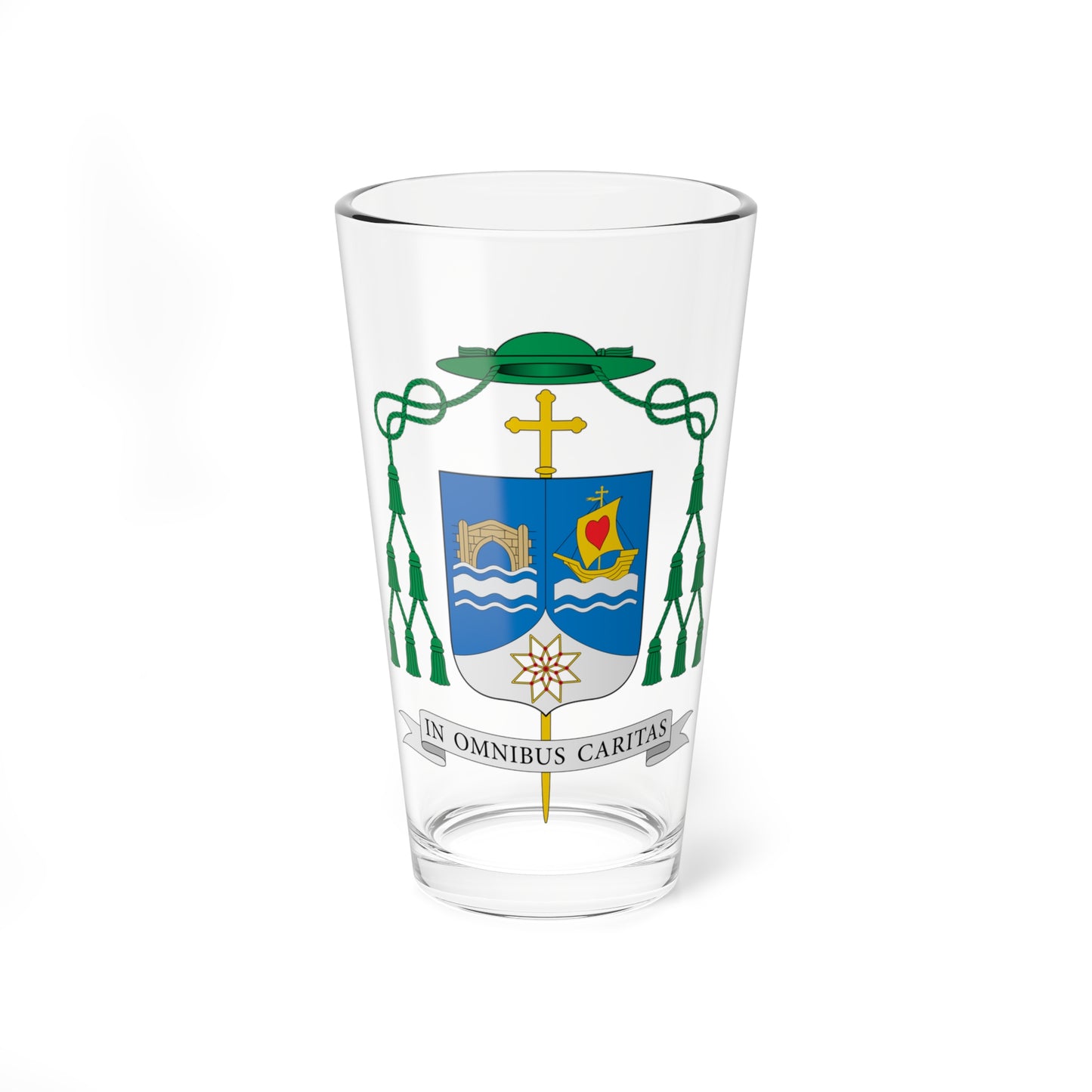 Escudo de Fernando García Cadiñanos (Spain) (Coat of Arms) Pint Glass 16oz