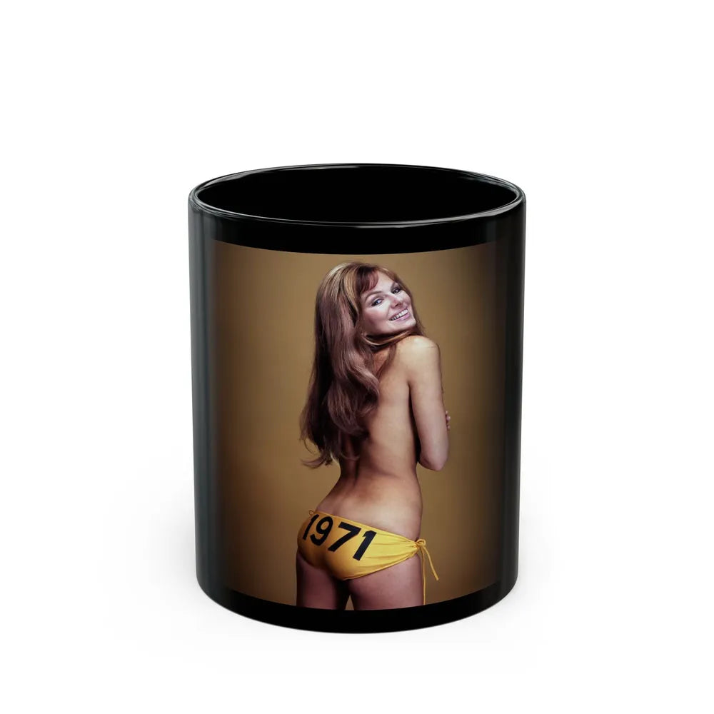 Julie Ege #258 (Vintage Female Icon) Black Coffee Mug-11oz-Go Mug Yourself