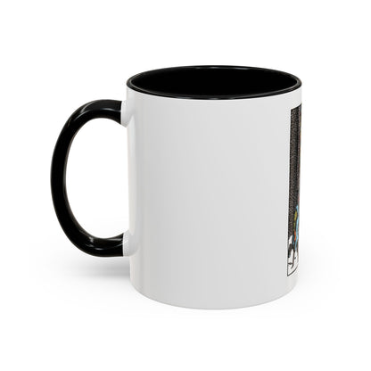 The 5 of Pentacles (Tarot Card) Accent Coffee Mug