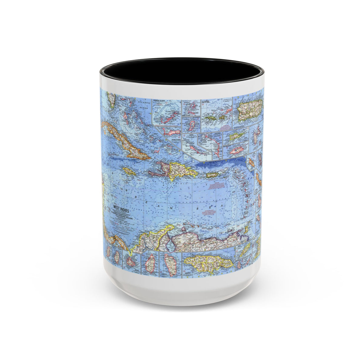 West Indies (1962) (Map) Accent Coffee Mug