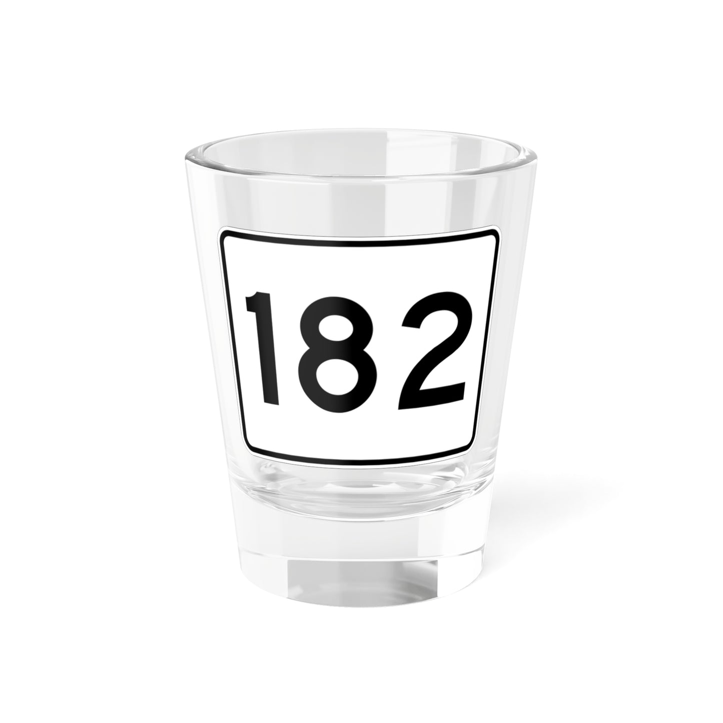 MA Route 182 (Massachusetts) (Road Sign) Shot Glass 1.5oz