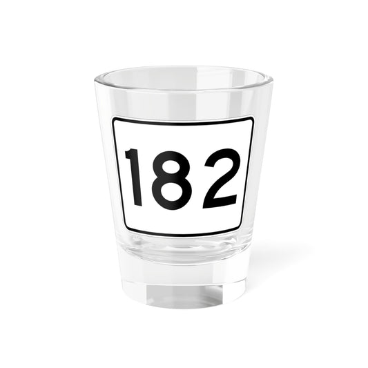 MA Route 182 (Massachusetts) (Road Sign) Shot Glass 1.5oz