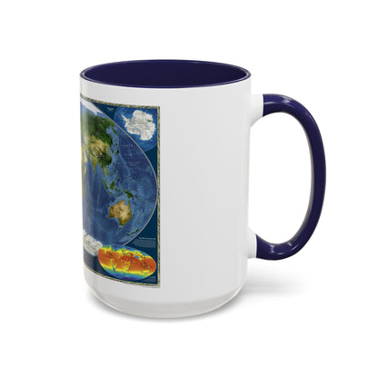 World Map - Satellite (2001) (Map) Accent Coffee Mug