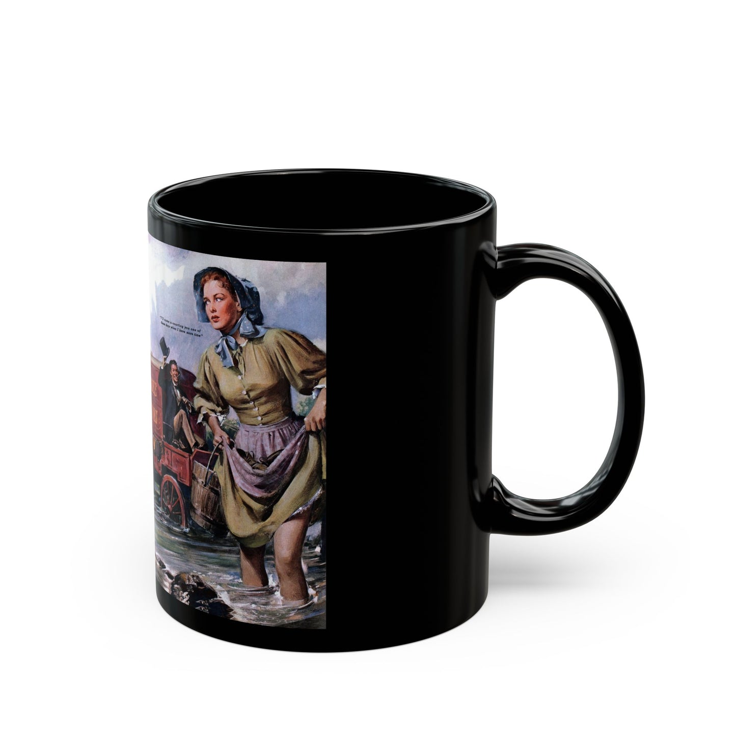 Ferry Tavern, part one, Woman's Day, June 1947 - Black Coffee Mug-Go Mug Yourself