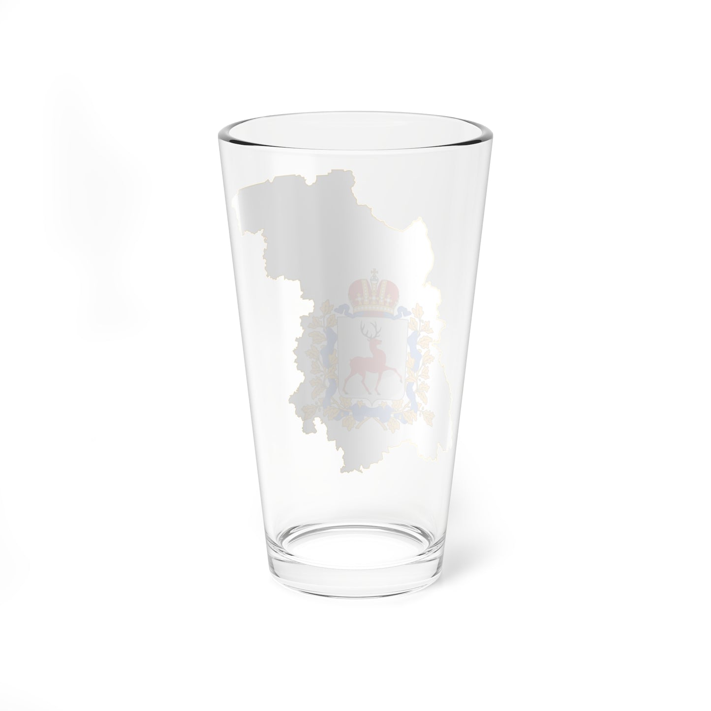 Flag-map of Nizhny Novgorod Oblast (Russia) Pint Glass 16oz