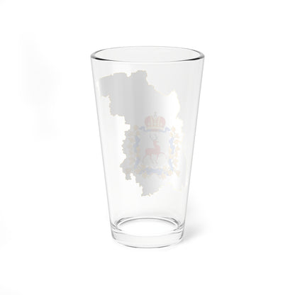 Flag-map of Nizhny Novgorod Oblast (Russia) Pint Glass 16oz