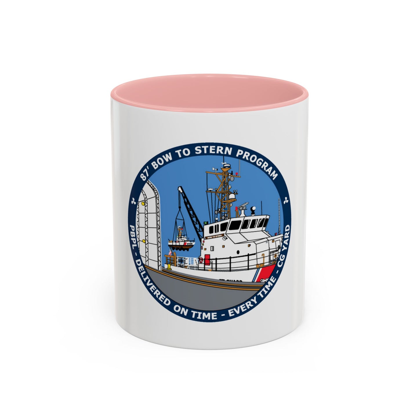 USCG Patrol Boat PBPL Bow to Stern Program (U.S. Coast Guard) Accent Coffee Mug