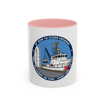 USCG Patrol Boat PBPL Bow to Stern Program (U.S. Coast Guard) Accent Coffee Mug