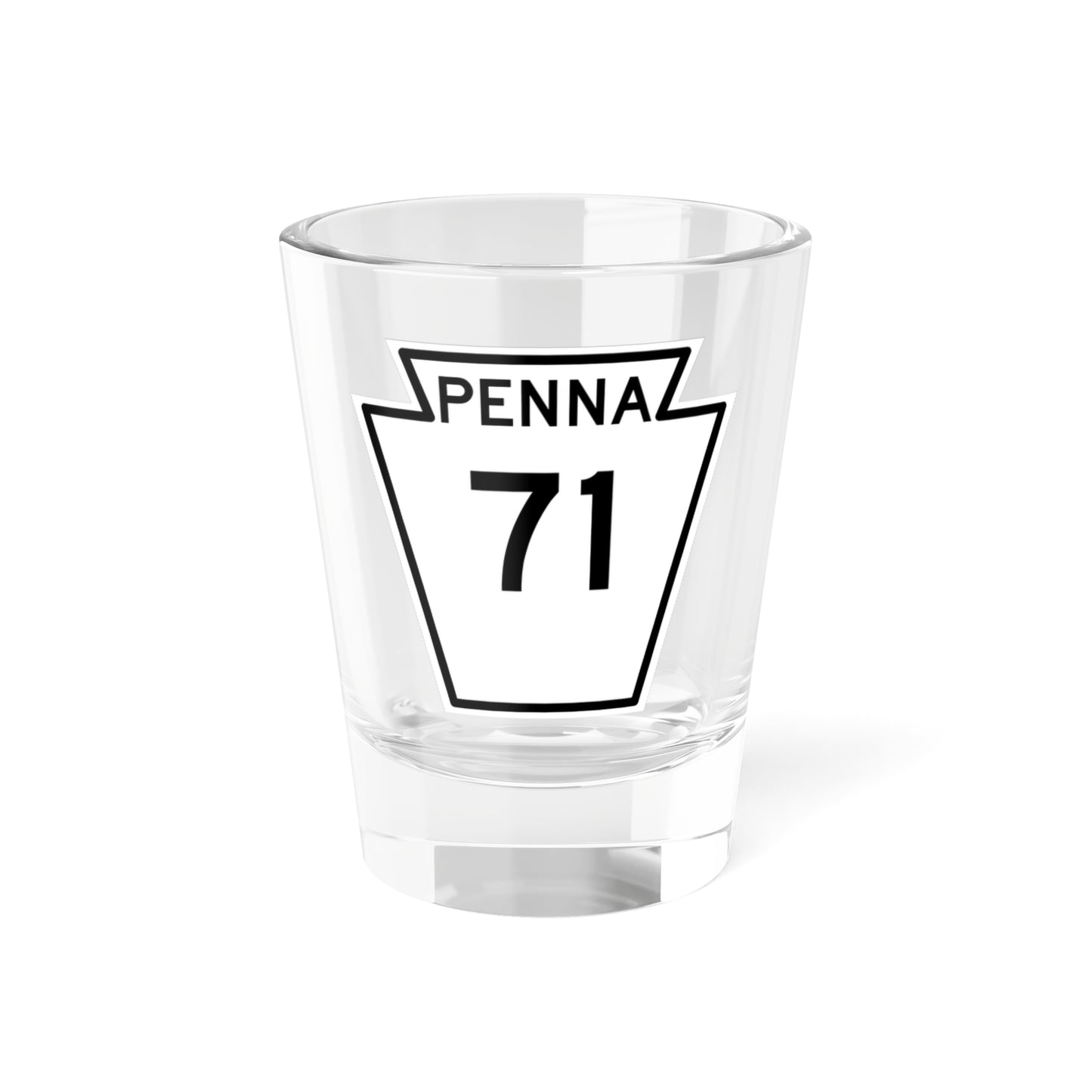 PA-71 1948 (Pennsylvania) (Road Sign) Shot Glass 1.5oz