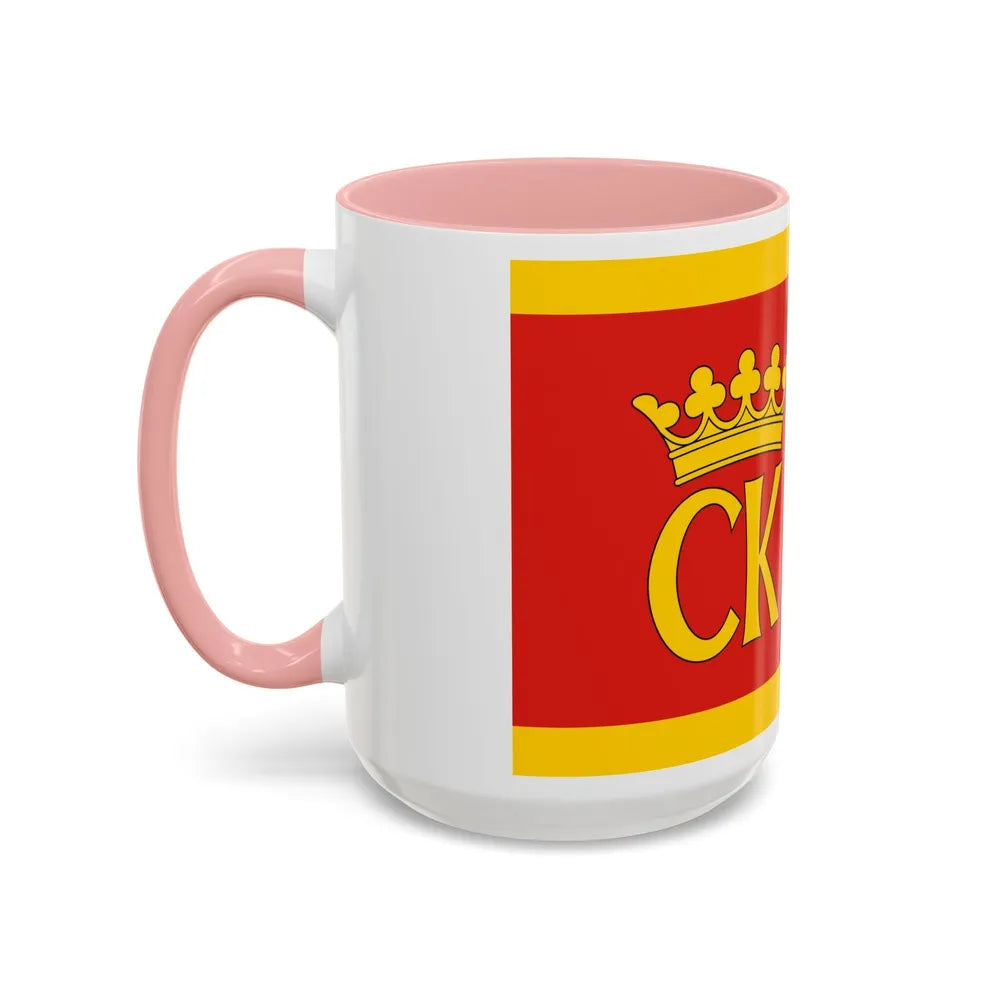 Flag of Kielce Poland - Accent Coffee Mug-Go Mug Yourself