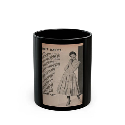 Janette Scott #52 - Life Story+Glamour Photos #38 Fans Star Library - Intro to Janette (Vintage Female Icon) Black Coffee Mug-11oz-Go Mug Yourself