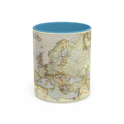 Europe and the Near East (1940) (Map) Accent Coffee Mug