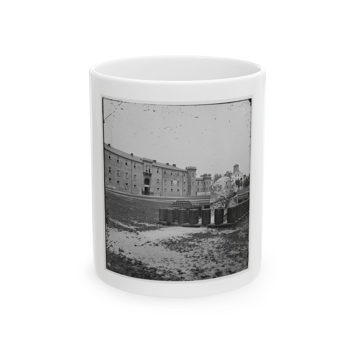 Charleston, S.C. The Citadel Seen Across Marion Square (U.S. Civil War) White Coffee Mug