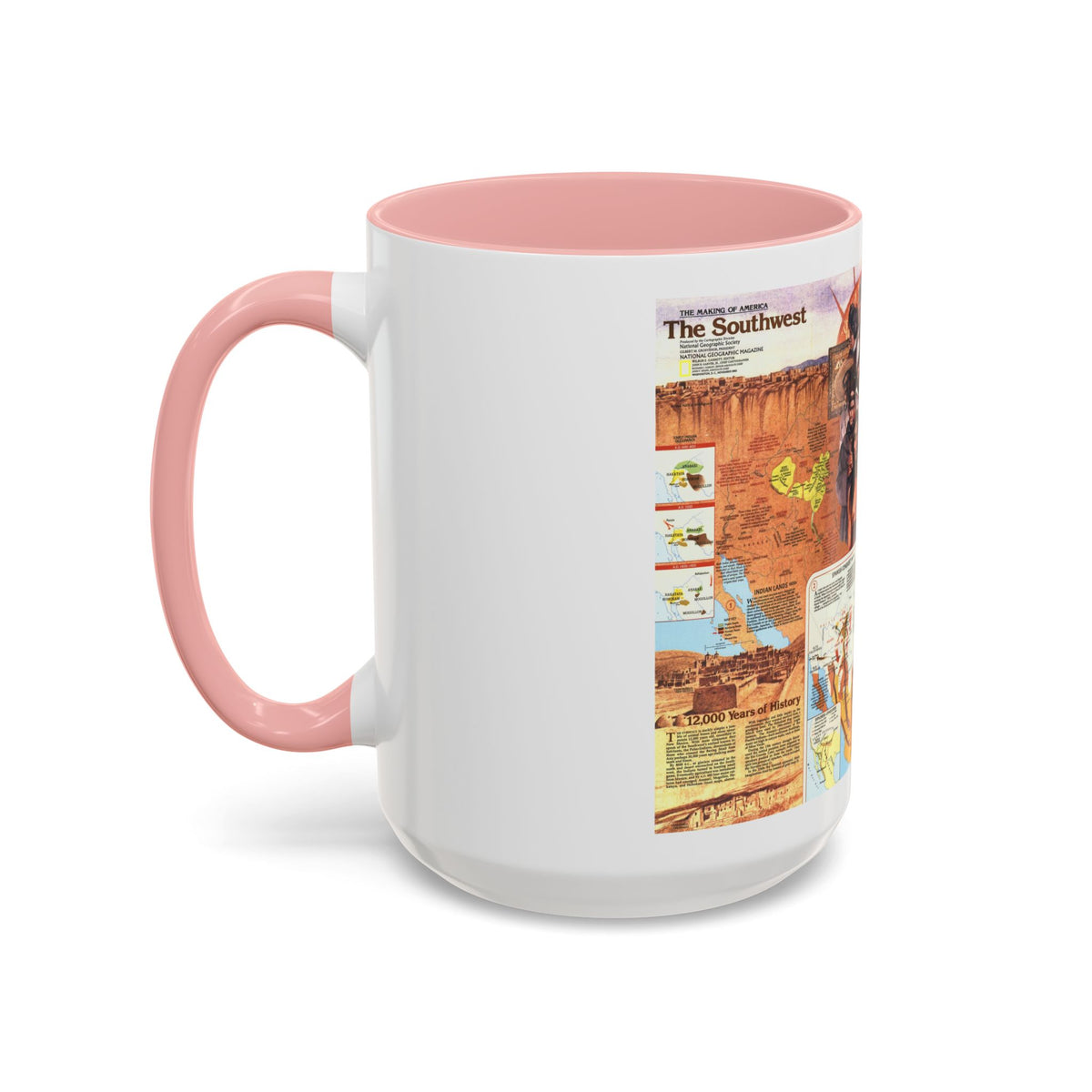 USA - Southwest 2 (1982) (Map) Accent Coffee Mug