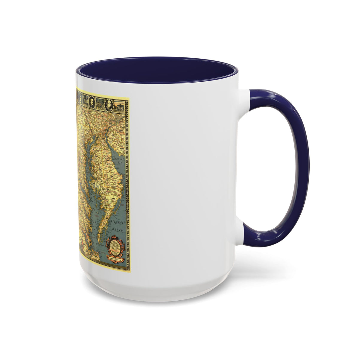 USA - Washington, Historic and Scenic (1939) (Map) Accent Coffee Mug
