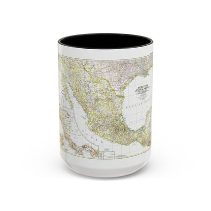 Central America & Mexico (1953) (Map) Accent Coffee Mug