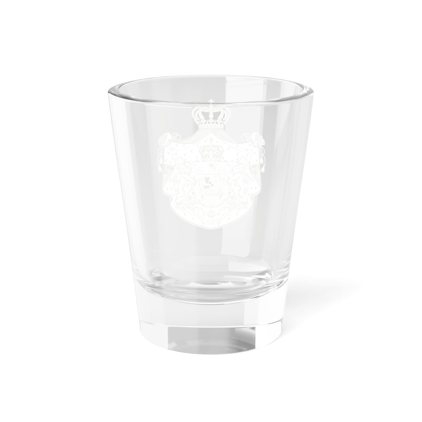 Greater Coat of Arms of Romania 1921 - 1947 BW (Oman) (Coat of Arms) Shot Glass 1.5oz