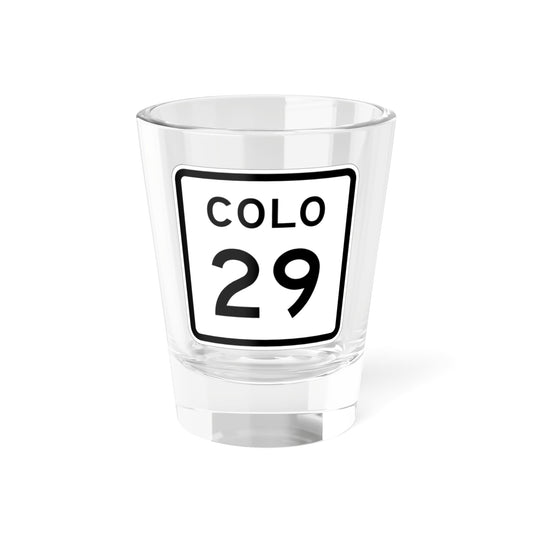 Colorado 29 1952 (Colorado) (Road Sign) Shot Glass 1.5oz-1.5oz-Go Mug Yourself