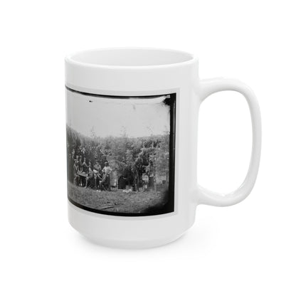 Petersburg, Virginia. Group At Telegraphic Corps Quarters. Headquarters, Army Of The Potomac (U.S. Civil War) White Coffee Mug