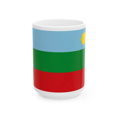 Flag of Chachapoyas capital of the Amazonas Region Peru - White Coffee Mug-15oz-Go Mug Yourself