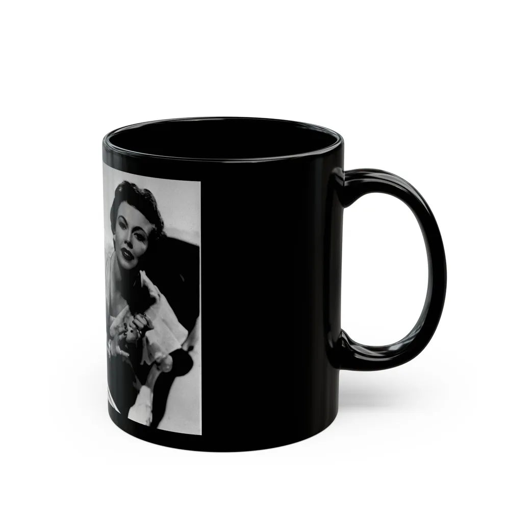 Hazel Court #111 (Vintage Female Icon) Black Coffee Mug-Go Mug Yourself