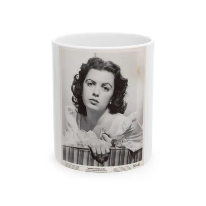 Faith Domergue #158 (Vintage Female Icon) White Coffee Mug-11oz-Go Mug Yourself