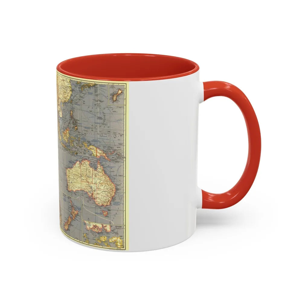 Indian Ocean (1941) (Map) Accent Coffee Mug-Go Mug Yourself