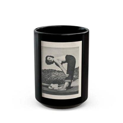 Dawn Richard #74 - [Pages 25] Including Pages 4 of 5 with, 1 B&W Photo from Swank Magazine Aug. '57 (Vintage Female Icon) Black Coffee Mug-15oz-Go Mug Yourself