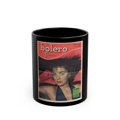 Faith Domergue #194 (Vintage Female Icon) Black Coffee Mug-11oz-Go Mug Yourself