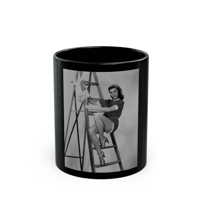 Elaine Stewart #31 (Vintage Female Icon) Black Coffee Mug-11oz-Go Mug Yourself