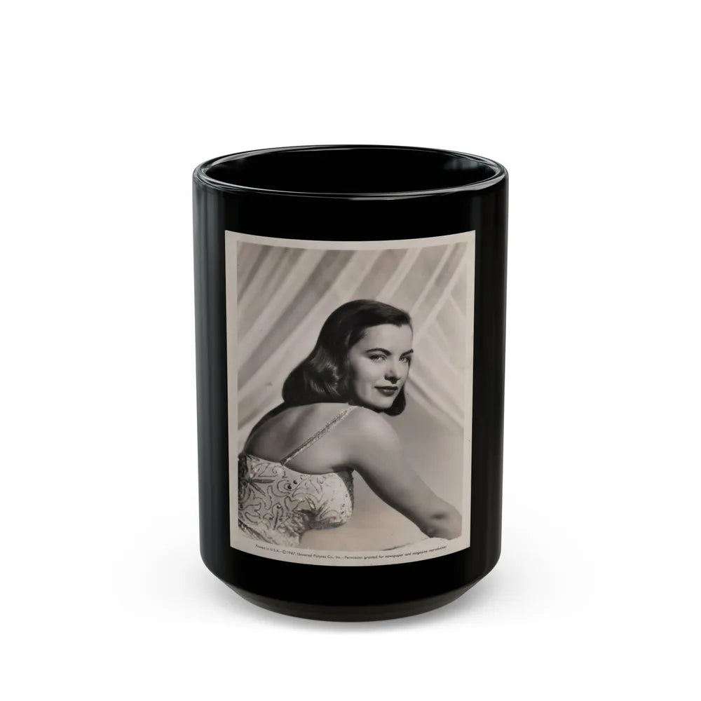 Ella Raines #215 (Vintage Female Icon) Black Coffee Mug-15oz-Go Mug Yourself