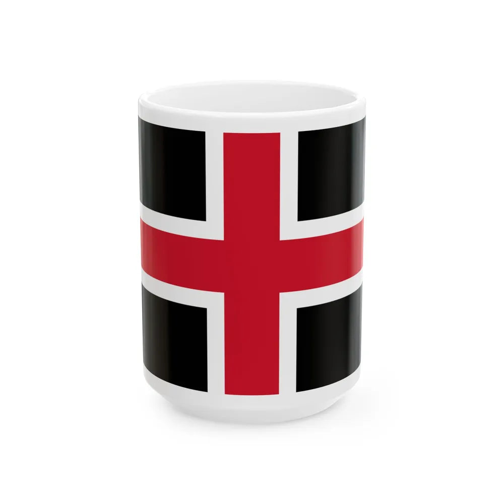 Flag of Durham UK - White Coffee Mug-15oz-Go Mug Yourself