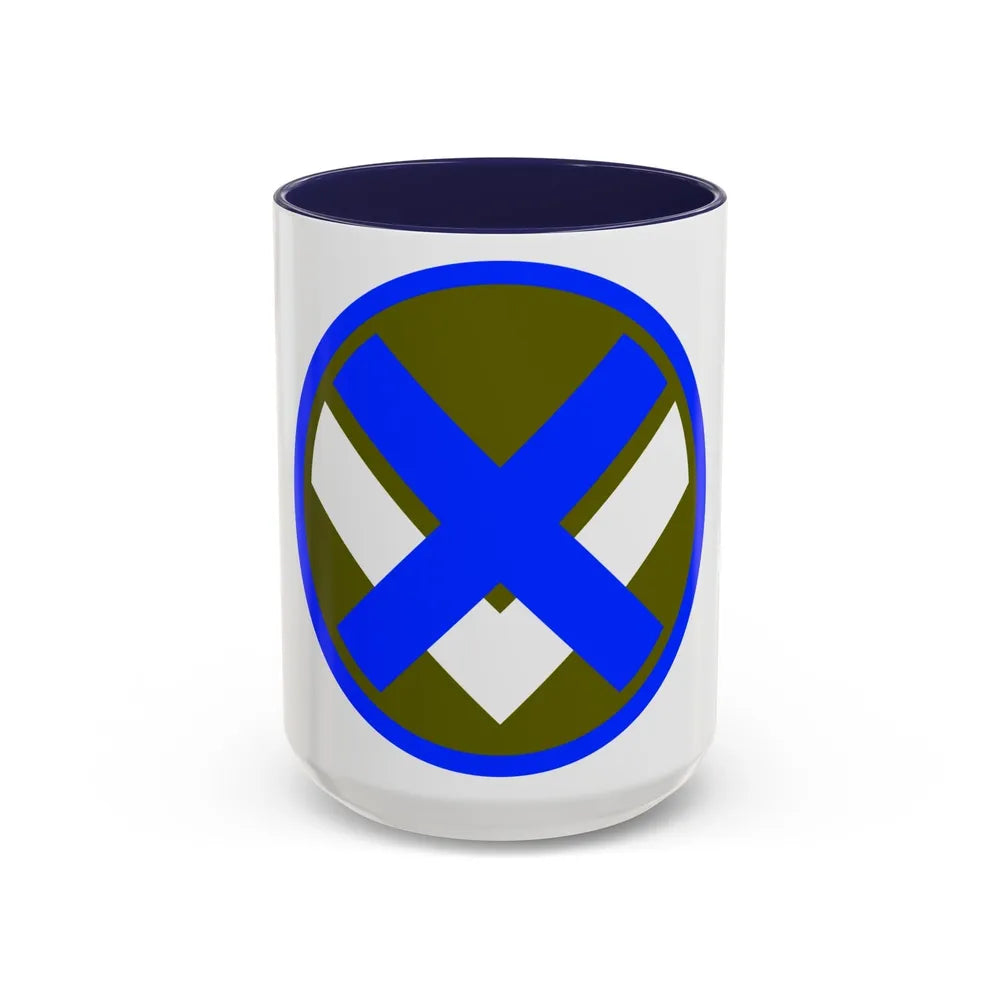 XV Corps (U.S. Army) Accent Coffee Mug-15oz-Navy-Go Mug Yourself