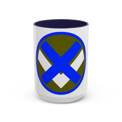 XV Corps (U.S. Army) Accent Coffee Mug-15oz-Navy-Go Mug Yourself