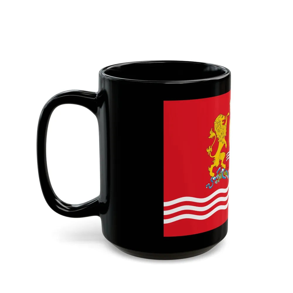 Flag of Ivanovo Oblast Russia - Black Coffee Mug-Go Mug Yourself