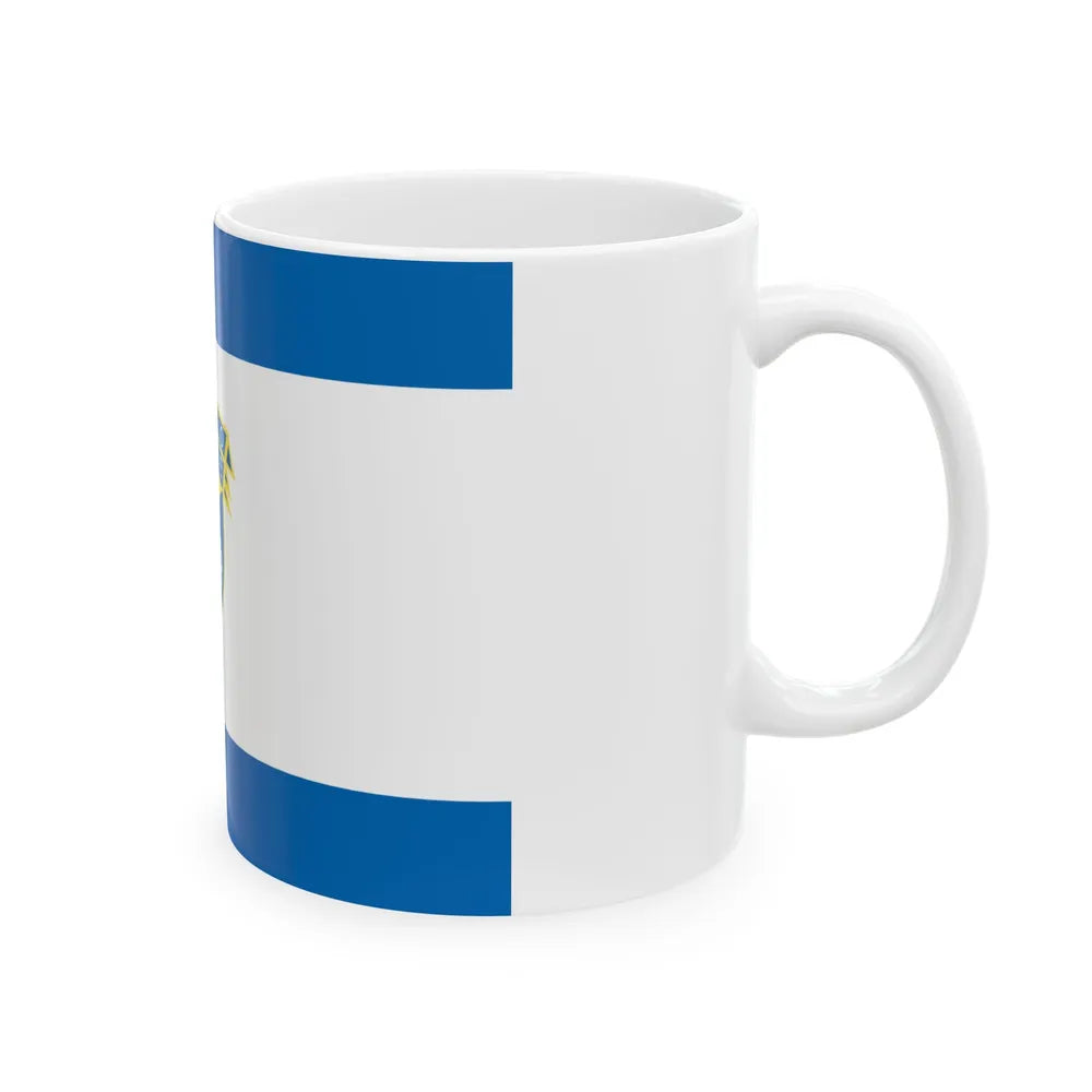 Flag of the Kosovo Police Service - White Coffee Mug-Go Mug Yourself