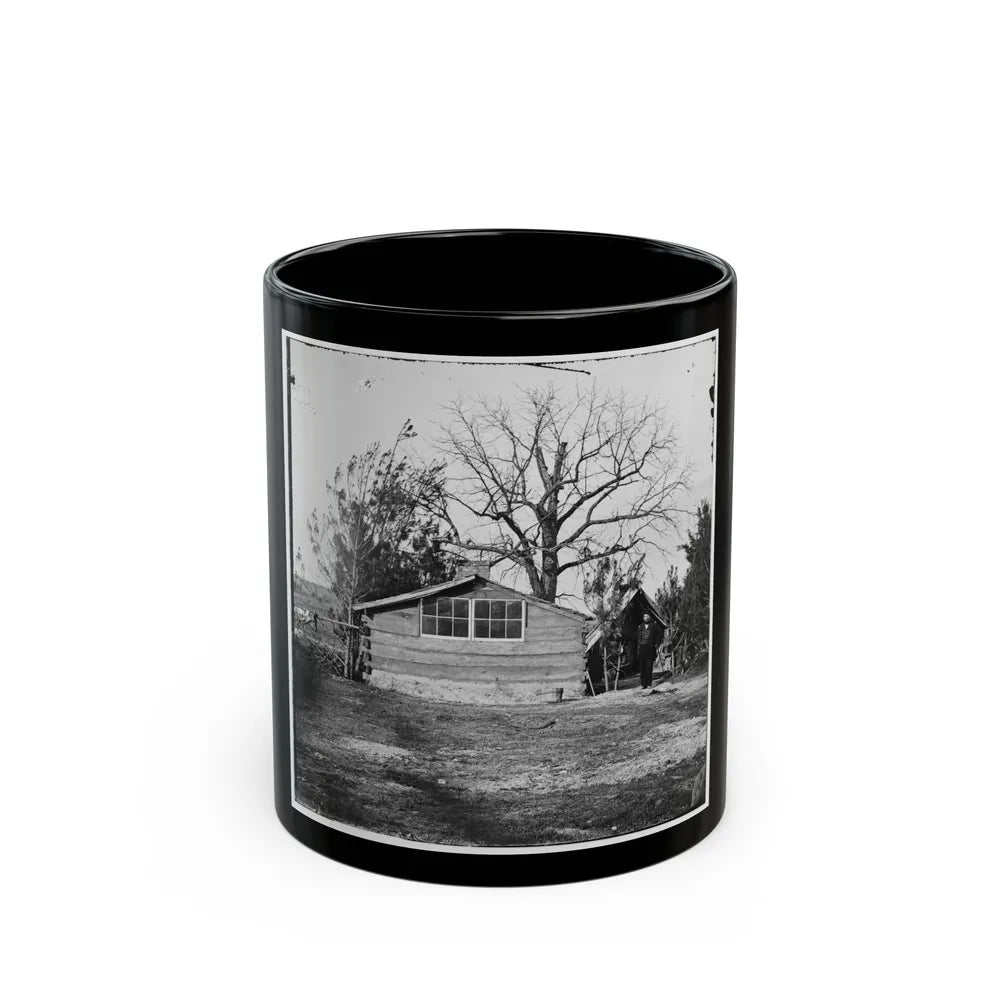 Captain Worrall's Quarters At Cedar Level, Va. (U.S. Civil War) Black Coffee Mug-11oz-Go Mug Yourself