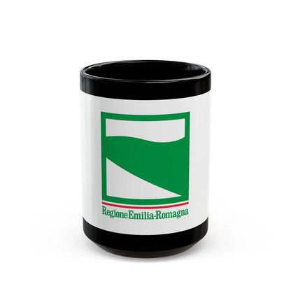 Flag of Emilia Romagna Italy - Black Coffee Mug-15oz-Go Mug Yourself