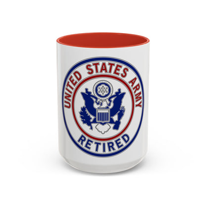 Retired Service Identification Badge 2 (U.S. Army) Accent Coffee Mug